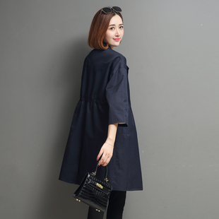西装 中长款 翻领宽松显瘦休闲chic百搭春秋外套 新款 风衣女2018秋季