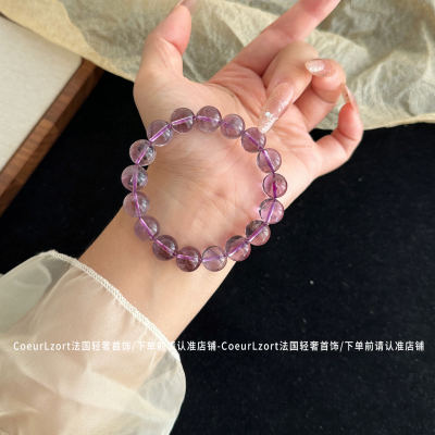 天然紫水晶手链女玻利维亚招财