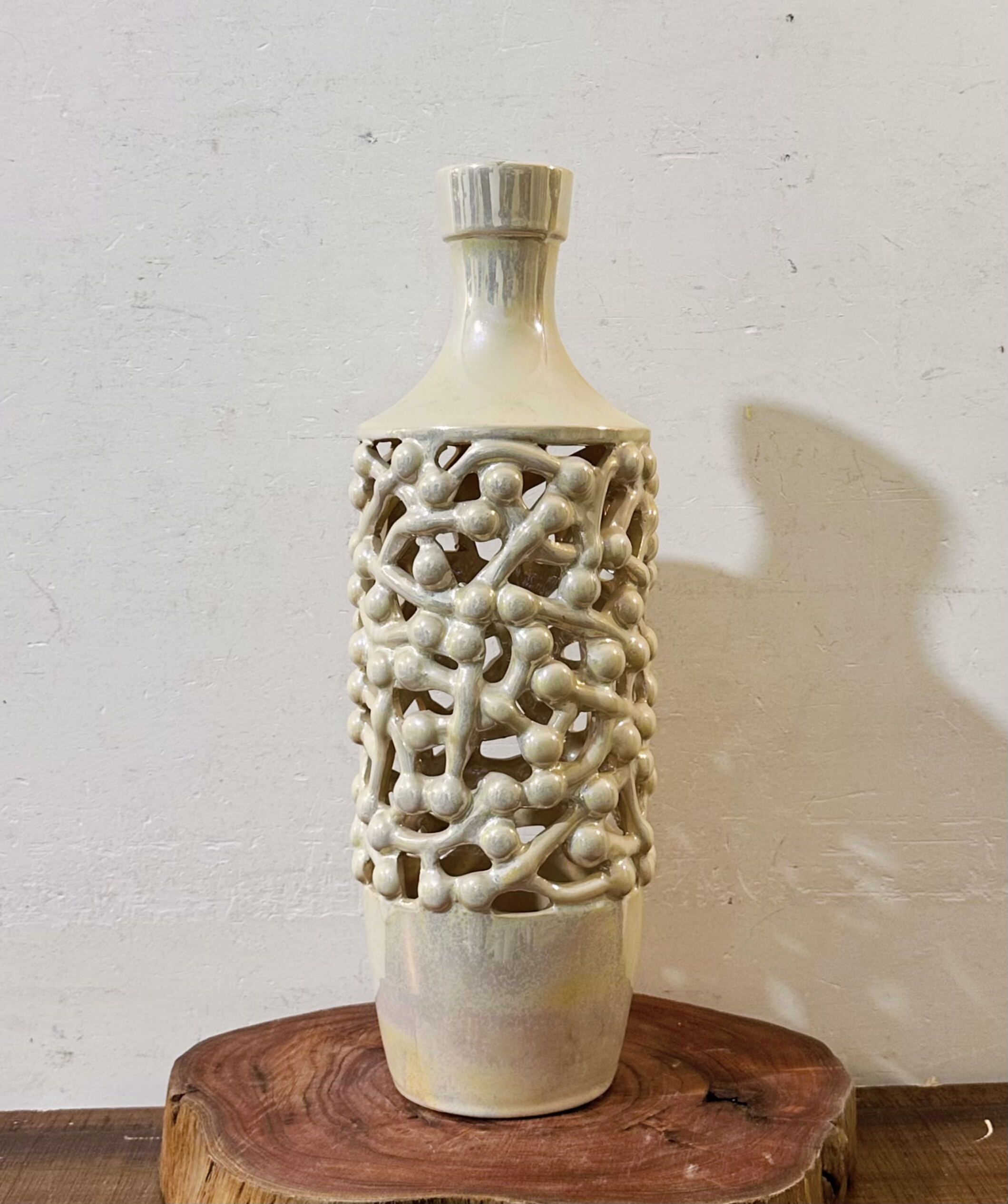 出口北欧复古镂空花瓶摆件花店干花落地插花器民宿装饰品摄影道具