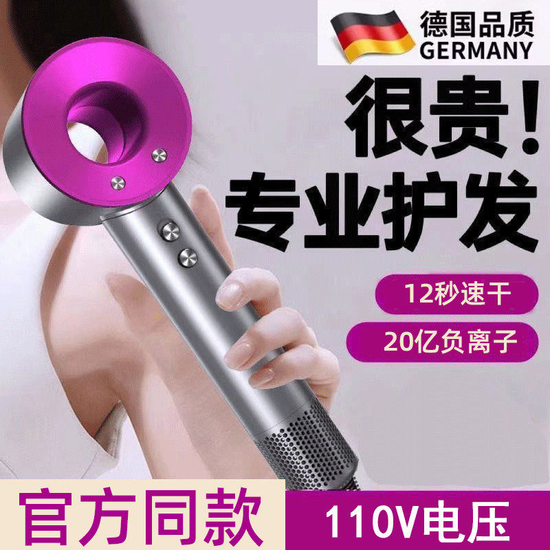 德国110v电吹风机美规台湾华强北负离子护发大风力家用香港电风筒