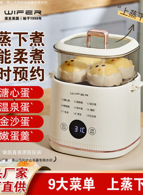 煮蛋蒸蛋器2026新款蒸煮一体家用小型一人全自动定时预约自动断电