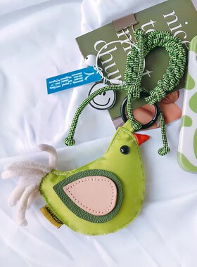 三色补丁钥匙扣女原创小众设计包包挂饰创意青鸟挂饰小清新钥匙链