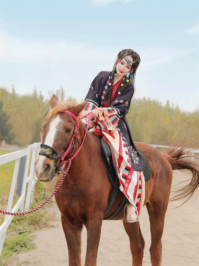 出租汉服女藏袍服装女梦格桑云南丽江民族藏族服表演舞蹈租赁租借