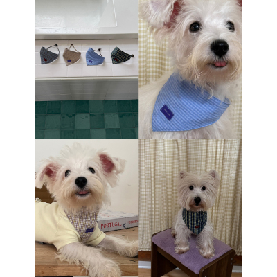 POXFFEE Pet定制小狗口水巾小型犬狗狗西高地比熊口水巾