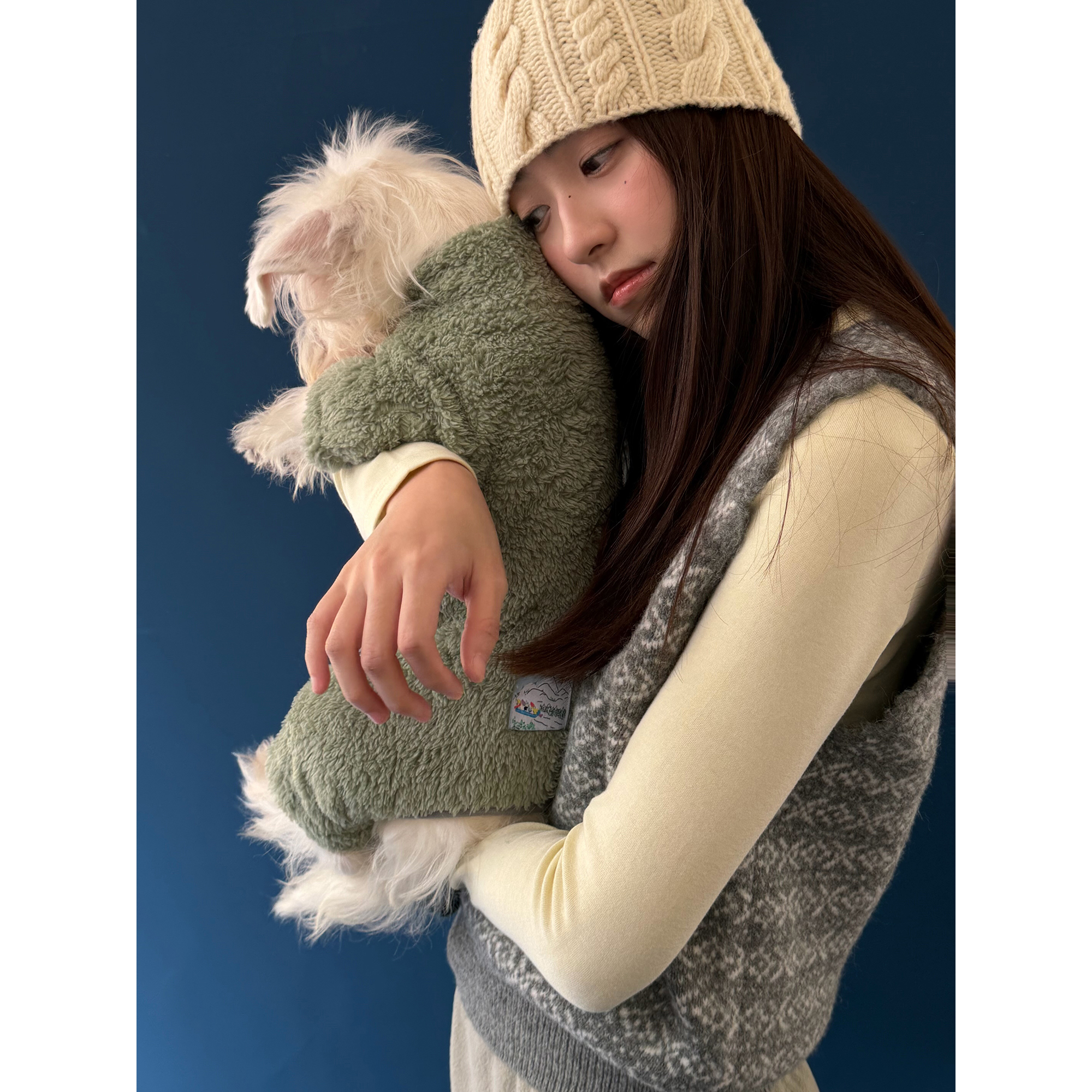 POXFFEEPet西高地腊肠马尔泰毛绒连体四脚衣冬装法斗柴犬宠物衣服