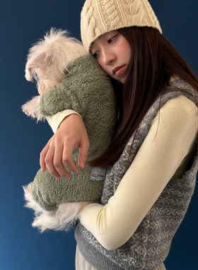 POXFFEEPet西高地腊肠马尔泰毛绒连体四脚衣冬装法斗柴犬宠物衣服