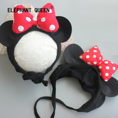 婴儿帽子韩版薄款可爱公主米奇