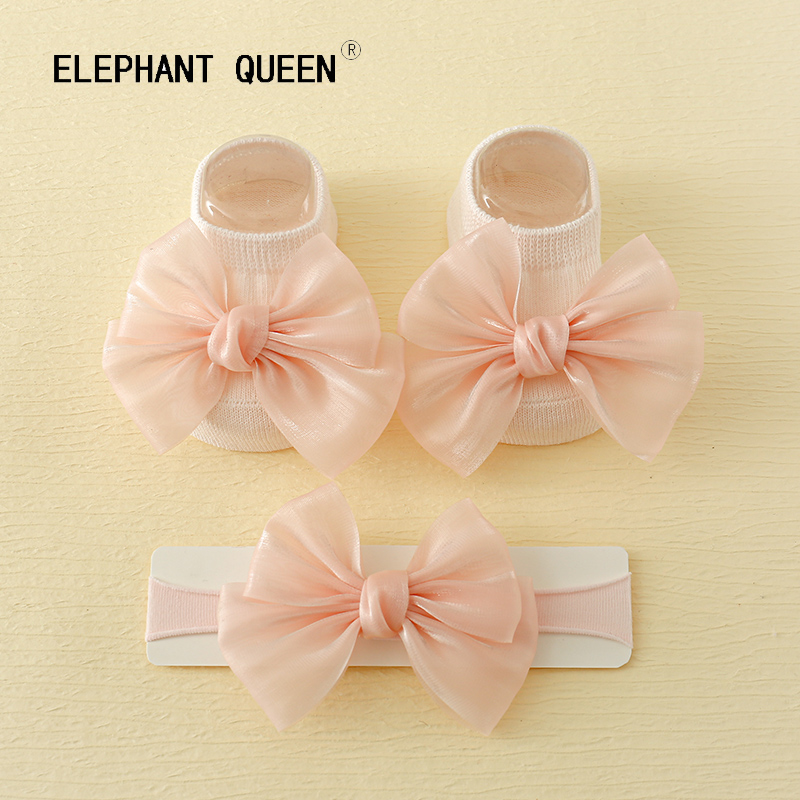 韩版女宝宝蝴蝶结发带周岁满月礼