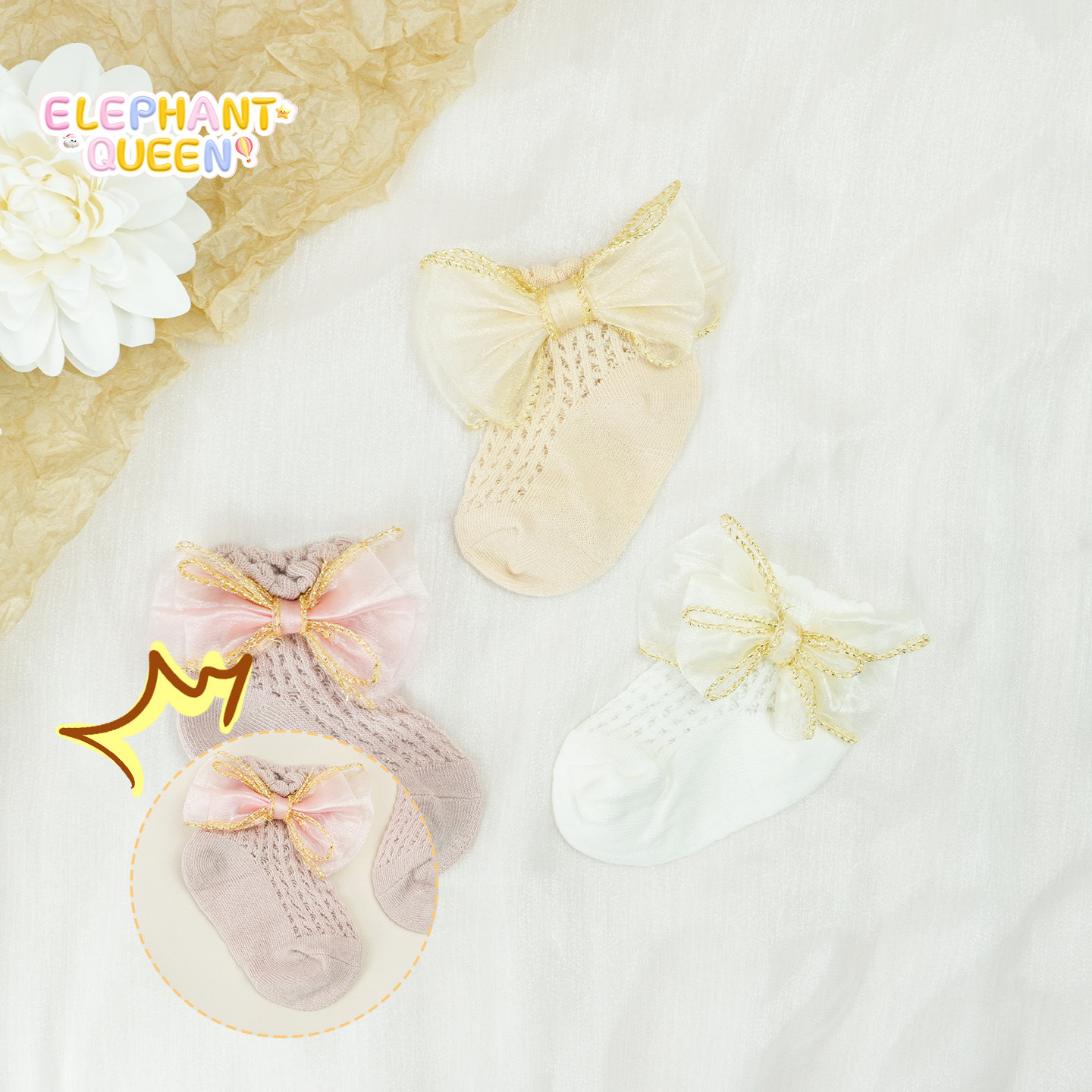 婴儿春夏韩版蝴蝶结公主袜