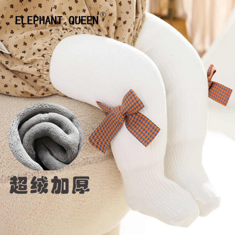加绒加厚女宝宝一体洋气打底裤