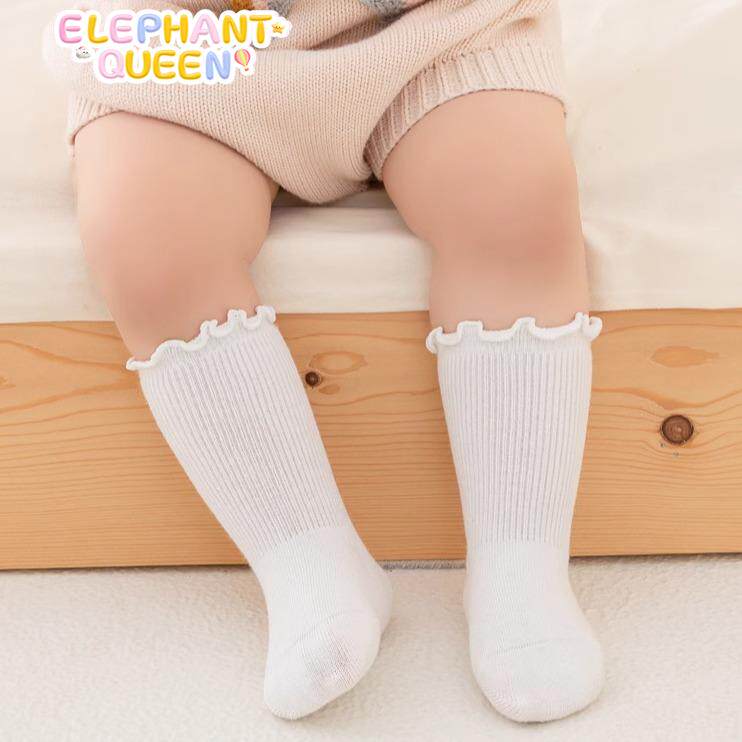 婴儿袜子a类婴幼儿宝宝袜子无骨松口新生儿棉袜儿童木耳边女童