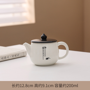 亚光禅意壶单个小茶壶中式青瓷西施壶复古汉陶个人泡茶器单个茶壶