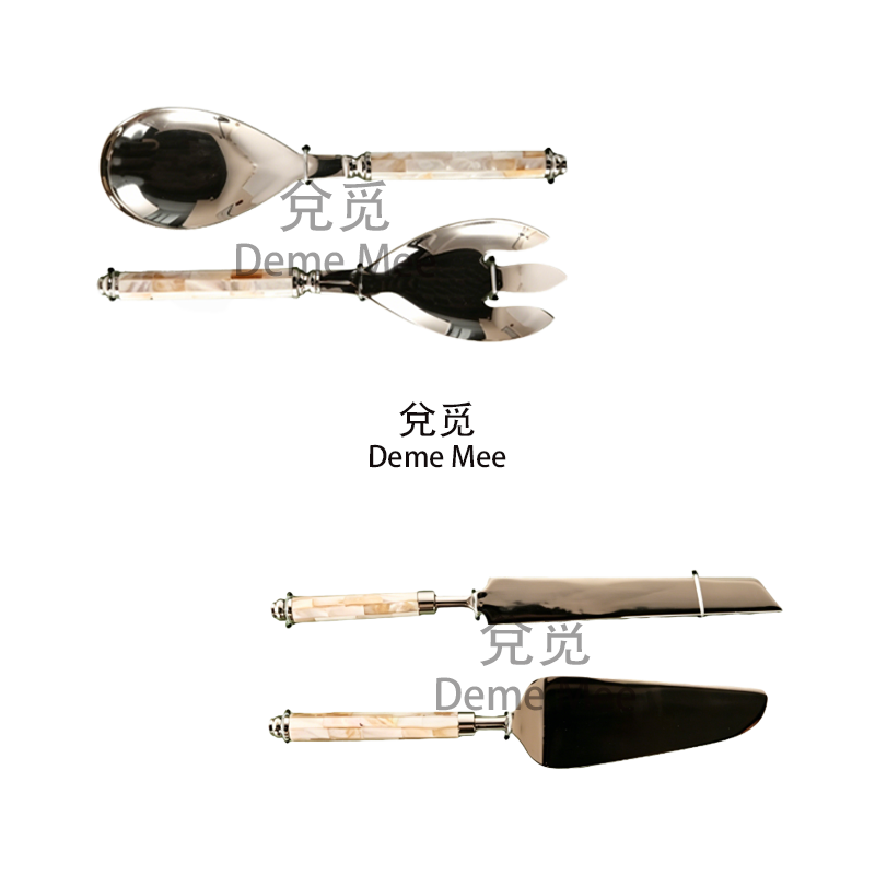 DEME轻奢贝壳纹勺叉蛋糕铲套装