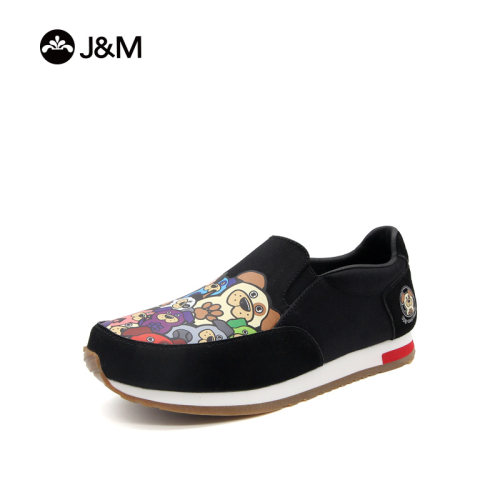 J&M/快乐玛丽秋季卡通涂鸦单鞋