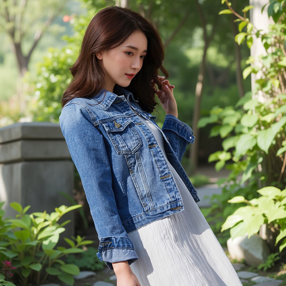 短款牛仔衣外套女2025春季新款韩版修身显瘦复古正肩小个子女外套