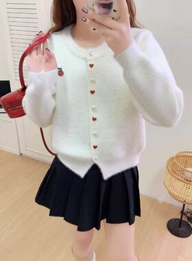 水貂绒甜美毛衣外套软糯上衣