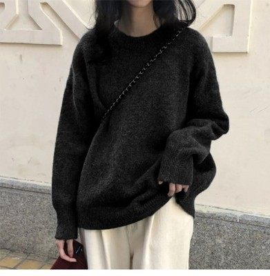 绵羊绒套头低圆领内搭外穿纯色