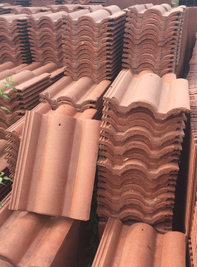 33x42水泥瓦工厂欧式彩瓦英红西瓦万科同款别墅屋顶琉璃瓦机平瓦