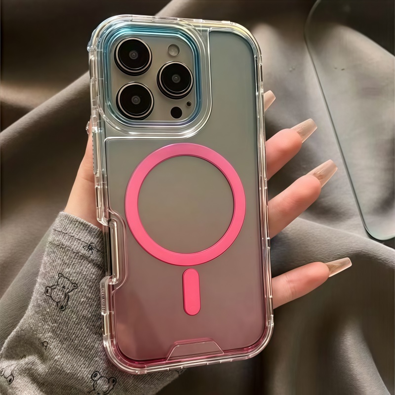 苹果16pro手机壳渐变三合一