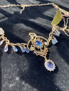 【茹何手作】仲夏夜之梦锆石额饰面帘明制汉服古风Lolita发簪