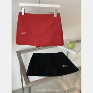 伊嘉 气辣妹安全裤 26年春款 元 A字裙半身裙女1132 万能百搭款 Y.JIA