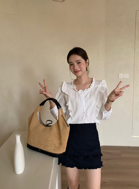 LEMMY-十三行秋季新款设计感单排扣时尚百搭温柔风气质衬衫女006