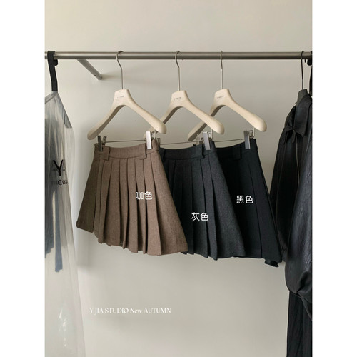 人字纹显瘦百褶裙经典百搭半身裙