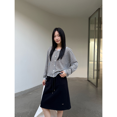 BEFORE SUNSET 日落/周末肤麻圆领开衫上衣针织开衫女GN26S-C1187