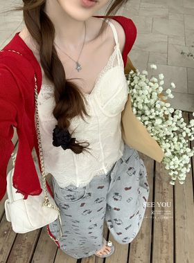 SEE YOU-十三行春夏美背法式复古美背设计感修身短款背心女L2636