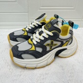 新款 潮流休闲百搭透气老爹鞋 秋冬男士 网面拼接透气厚底增高运动鞋