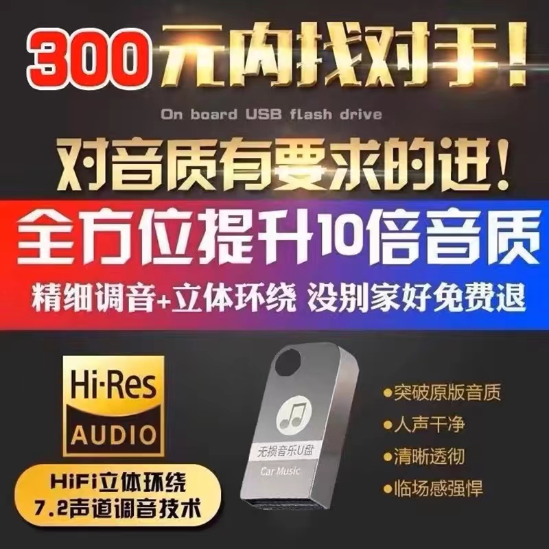 车载U盘高品质无损音乐2024新抖音热门歌曲DJ经典老歌车用带歌词 汽车用品/电子/清洗/改装 车载音乐U盘 原图主图