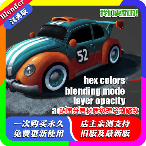 Blender插件Psd-Layers 1.52PSD图层PBR绘画纹理贴图支持图像映射
