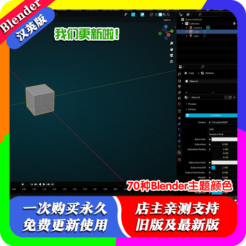 blender插件 True Dark Blender Themes 1.1 真正暗黑色主题16款