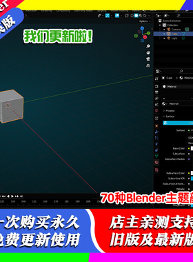 blender插件 True Dark Blender Themes 1.1 真正暗黑色主题16款