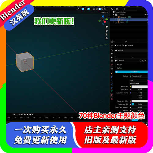 blender插件 True Dark Blender Themes 1.1 真正暗黑色主题16款
