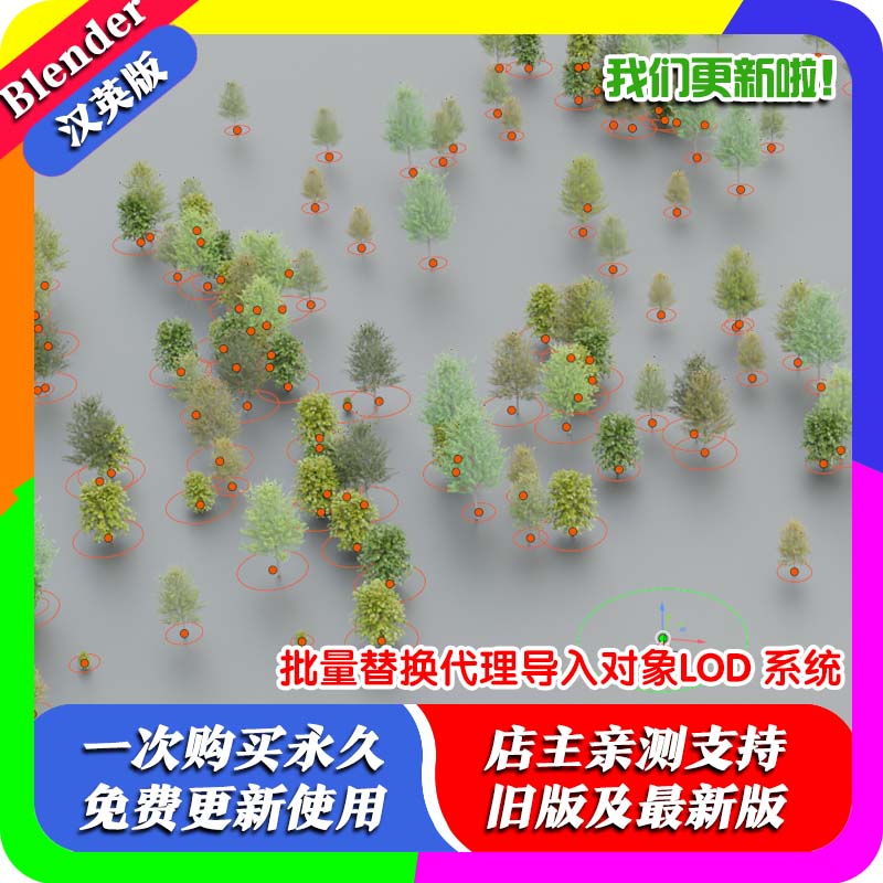 Blender插件 Tttools 0.1.21 批量替换代理导入对象LOD 系统