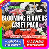 2.0 Flowers 几何节点 花朵动画资源Blooming Blender资产包盛开
