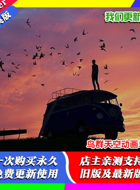 Blender预设 Flock Of Birds bird 鸟群动画鸟飞 Eevee Animation