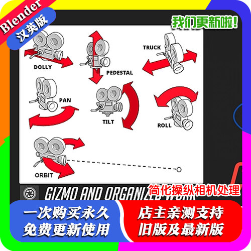 Blender插件 Camera Plus 1.0.1 +教程简化操纵相机处理动画
