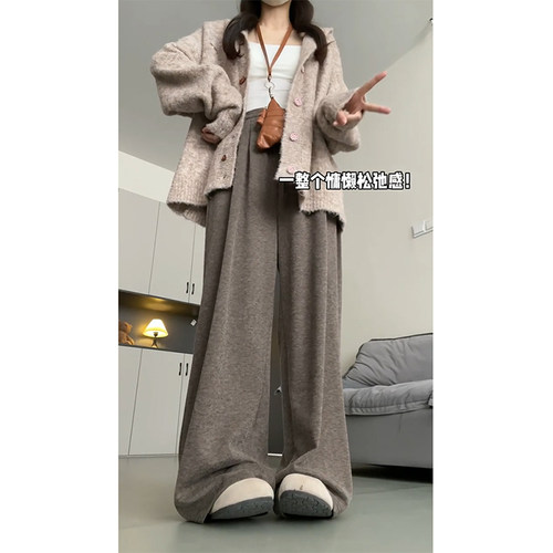 就要穿咖色糯米裤～超慵懒百搭～