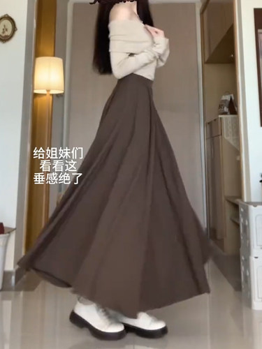 加长法式百搭半身裙~谁不爱