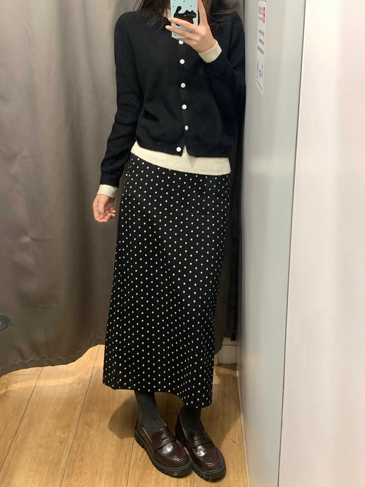 黑色波点半身裙女夏季新款裙子梨型身材大码胖mm遮肚显瘦圆点长裙,女装/女士精品,大码半身裙,淘宝优惠券,粉丝福利购,淘宝优惠卷