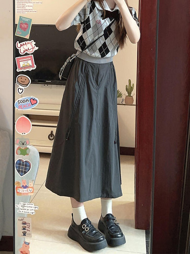 美式工装半身裙~小个子无法拒绝~
