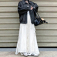 女装 白色不规则重工蕾丝拼接半身裙春季 大码 蛋糕裙梨形伯克利裙子