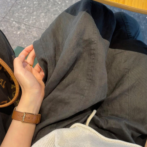 老钱风休闲裤宽松慵懒风遛弯裤瘦