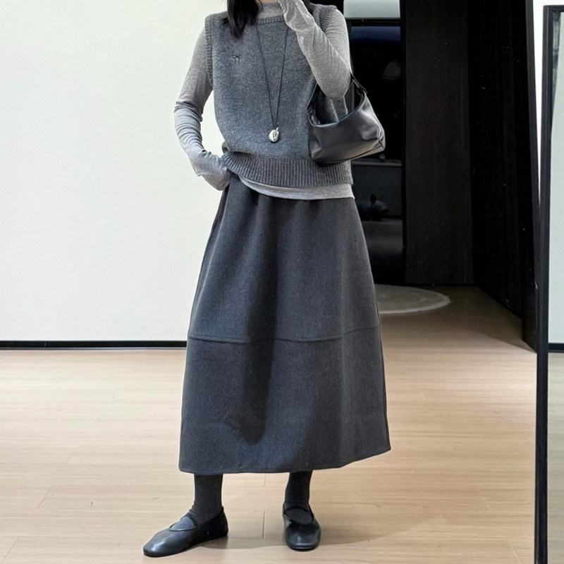 格雷系灰色毛呢花苞裙大码超好看冬装半身裙女款梨形伯克利南瓜裙,女装/女士精品,大码半身裙,淘宝优惠券,粉丝福利购,淘宝优惠卷