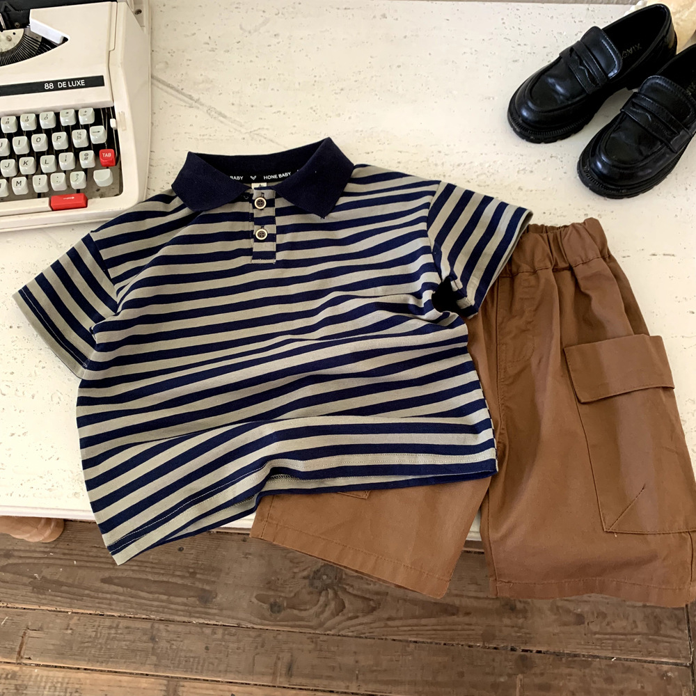 男童夏装短袖套装25新款洋气宝宝衣服酷帅儿童夏季休闲运动两件套