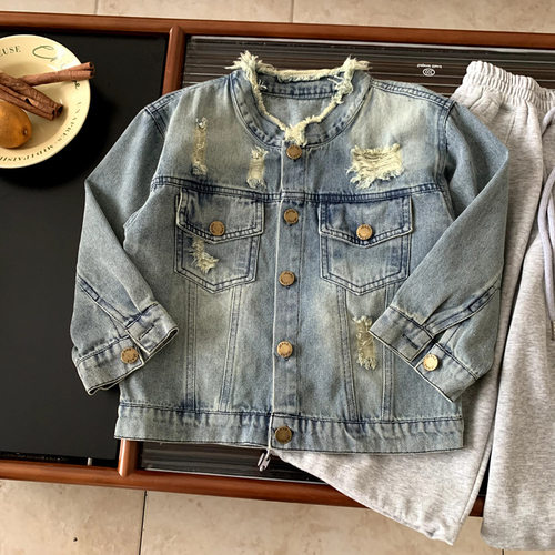 男童牛仔外套2025新款帅气秋装女童秋季上衣儿童牛仔衣春秋款衣服