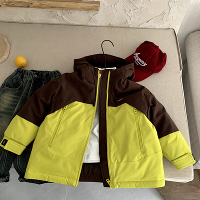 儿童羽绒服冬季新款90白鸭绒男童女童工装羽绒冲锋衣加厚保暖外套