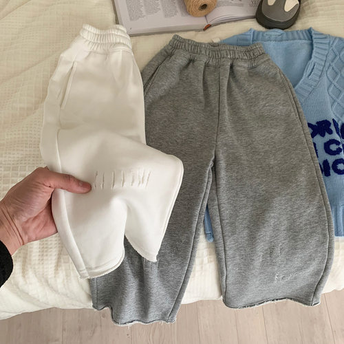 儿童春季裤子2025春装新款韩版男童直筒裤中小童男宝女宝宽松裤潮